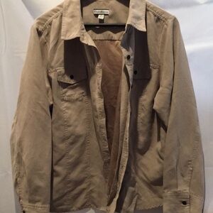 Croft And Barrow Tan Long Sleeve Button Down Shirt | Size XL